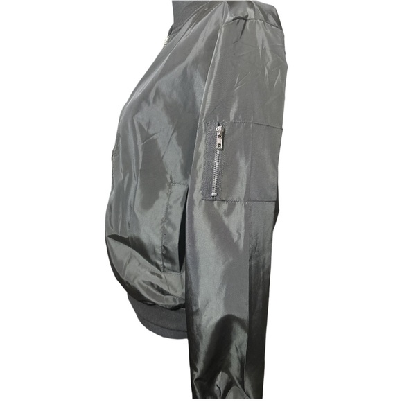 Zeagoo Black Bomber Jacket Zip Front Lightweight Size Medium NWT - Picture 4 of 7